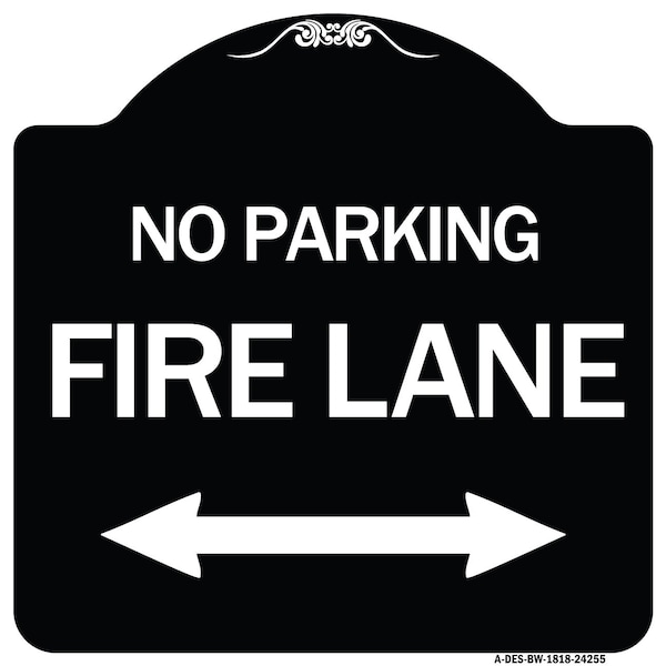 Signmission Colorado Fire Lane W/ Bidirectional Arrow Heavy-Gauge Aluminum Sign, 18" x 18", BW-1818-24255 A-DES-BW-1818-24255 - main
